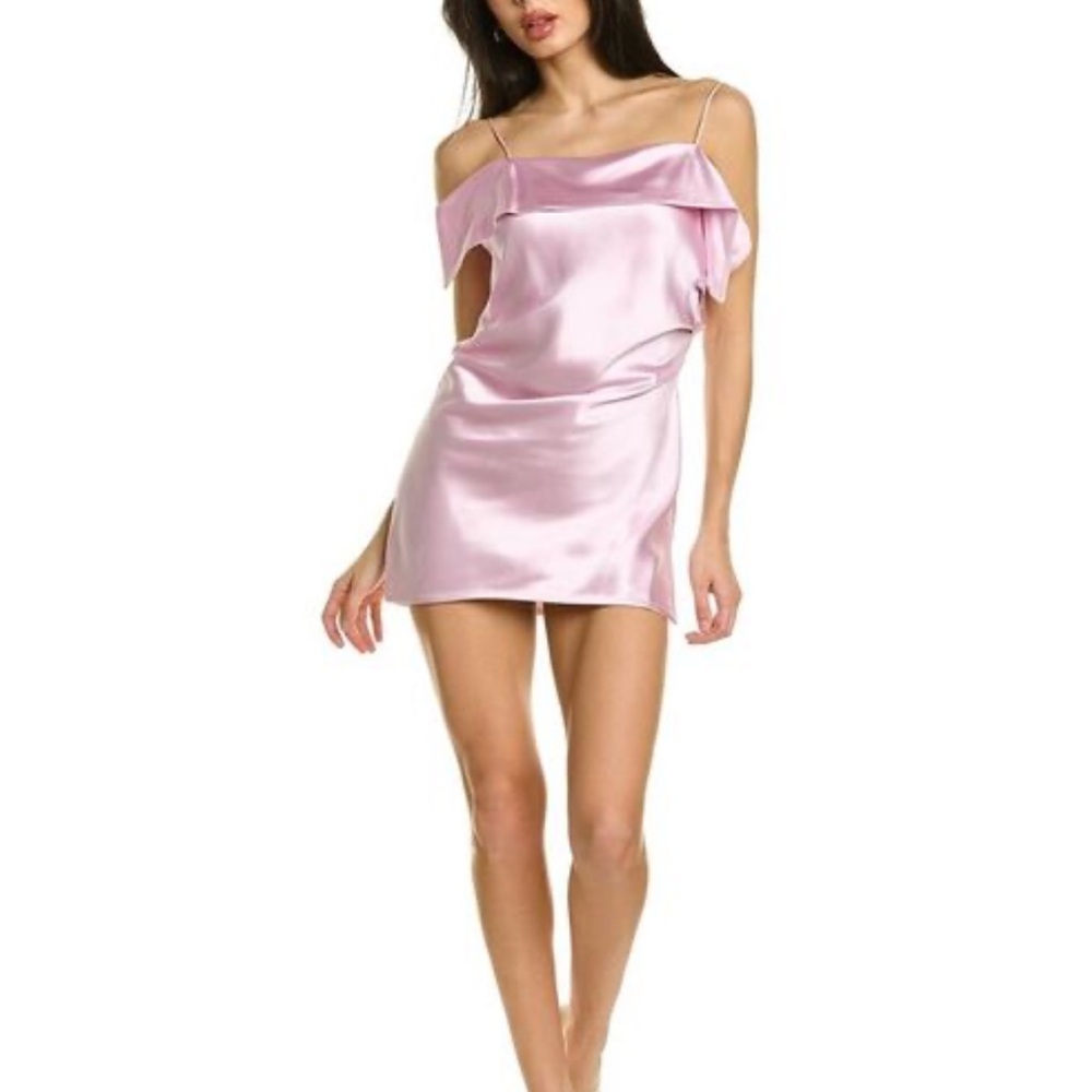 Helmut Lang Pink Silk Mini Dress